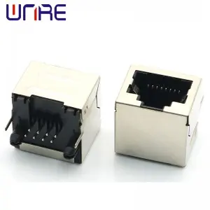 RJ45-56 With Shell Without Light 8P8C Network Socket Connector Interface Crystal Head Connector