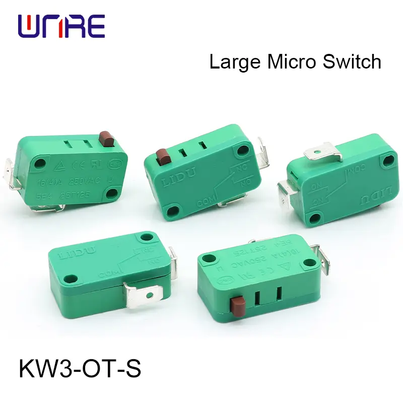 KW3-OT-S Largre Micro Switch Green Heavy Duty 16A 250V for CNC Machines/Conveyors/Packaging Equipment/Robotic Arms