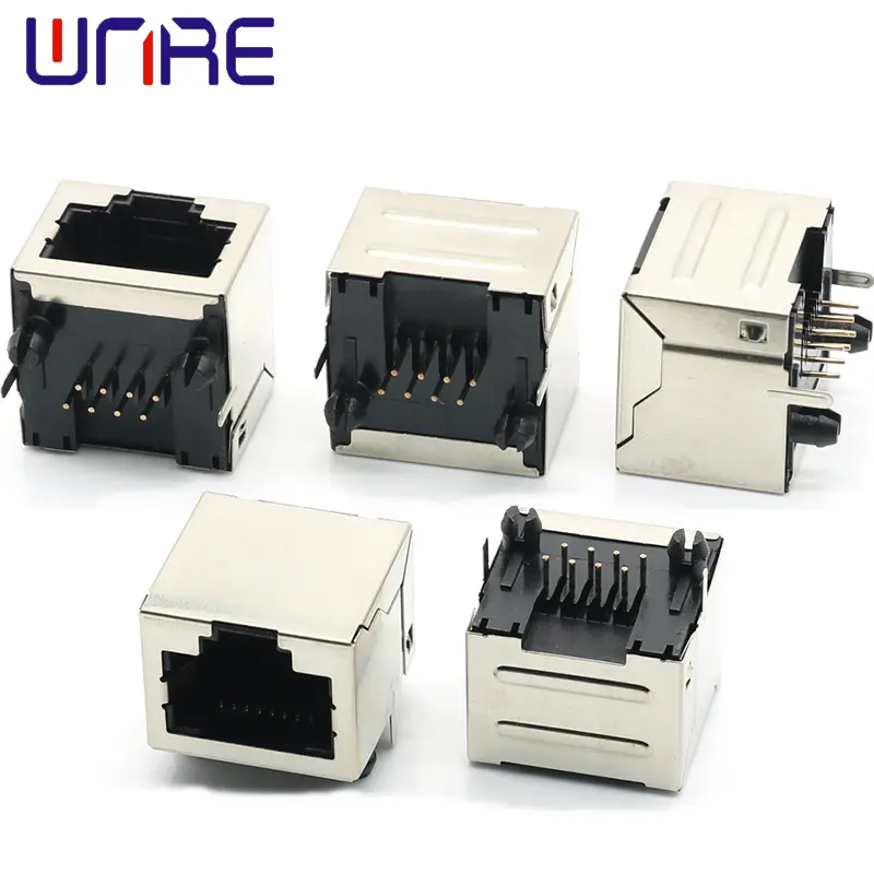 RJ45-56 Without Light With Shell New Mold 8P8C Crystal Socket Network Socket Connector Interface1