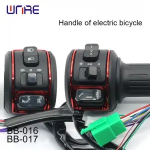 BB-016 BB-017 Premium E-Bike Handle Integrated Horn/Turn Signal/Lights Tactile Feedback for City Commuter E-Mopeds