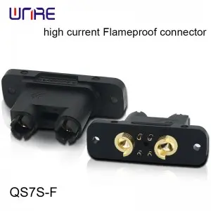 QS7S High current flameproof connector Male and female 60A PA66 Gold-plated brass