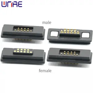 10P Square Magnetic Connector Waterproof Pogopin CZX-E3 Male Female Charging Socket
