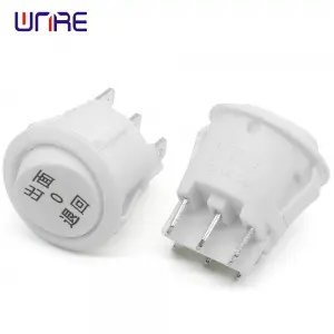 20mm Diameter Round Rocker Switches White 6 Pin 6A 250VAC / 10A 125VAC