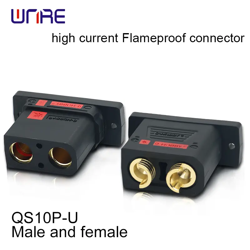 QS10P-U High current flameproof connector Male and female 210A Gold-plated Energy Storage