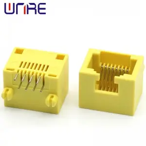Mini RJ45 Single Port (12.16 Center Pillar) Yellow Network Socket Connector Interface Without Lights