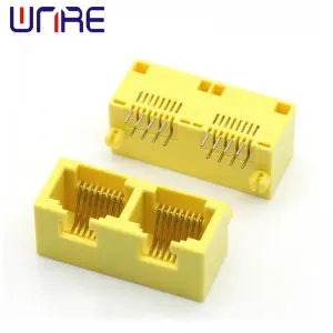 Mini RJ45-1X2 No.2 Yellow 8P8C Mini Network Socket Connector Interface Optical Modem Socket