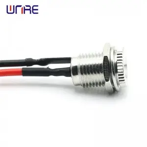 DC-099-UT All Copper Vertical Threaded DC Power Interface Socket With UT Terminal Waterproof With Wire Base