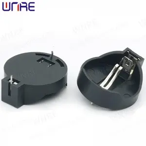 BS 2032-2-1 BS Battery Holder Black Button Cell Case Box Coin Cell Battery Storage Socket 5Pcs