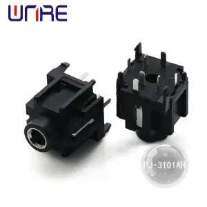 PJ-3101AH Stereo Audio Jack for Headphones Black 3.5mm