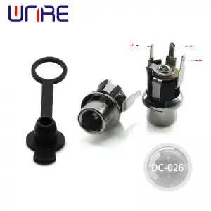 Dc power socket female panel Install connector plugs DC-026