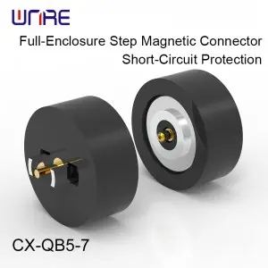 CX-QB4-20mm Full-Enclosure Step Short-Circuit Protection Magnetic Connector Customizable MaleFemale Pogopin For Drone EVCharging