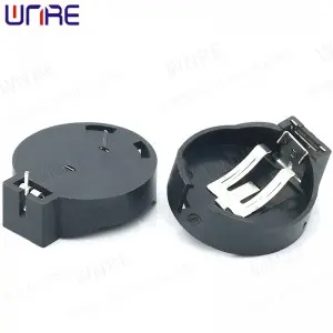 BS Battery Holder Connector BS-2450 Black Case Box Coin Cell Button Cell Battery Socket 5Pcs