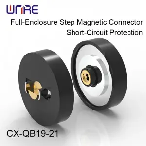 CX-QB4-20mm Full-Enclosure Step Short-Circuit Protection Magnetic Connector Customizable MaleFemale Pogopin For Drone EVCharging