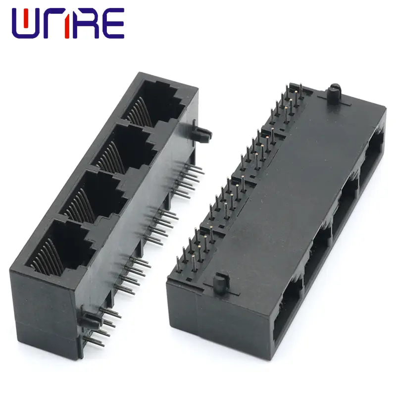 All Plastic RJ45-59-1X4 Network Socket Connector1