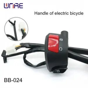 BB-024 Universal E-Bike Handlebar with Horn Turn Signals Throttle for Electric Scooters/Mopeds