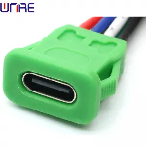 Snap Flat 6P Fast Charging With Wires Type-c-00280 USB Connector Female Power Port Socket Connector