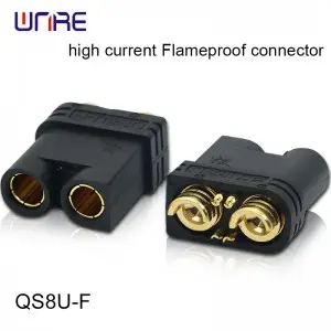 QS8U High current flameproof connector Male and female 130A PA66 Gold-plated brass Drones