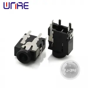 pj-396 Headphone Socket, Black, 5-pin audio device