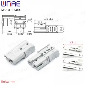 SZ40A Wiring Terminal Plug Battery Charging Socket Port Energy Storage Connector Interface