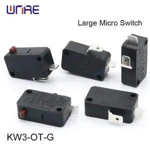 KW3-OT-G Largre Micro Switch 2-Pin Red Button For Home Appliances Industrial Automation Automotive Electronics Security Devices