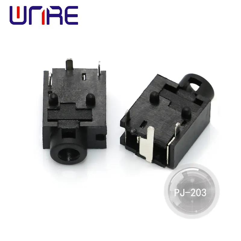 PJ-203 3-pin Black Headphone socket  0.5A 30V