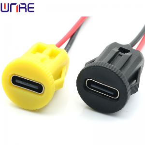Type-c-00110 Snap Fastener 2P Electronic Device Fast Charging Data Cable Power Connection Socket
