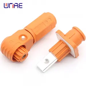 High Voltage Battery Energy Storage Connector Quick Plug Terminal Orange Black