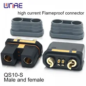 QS10-S High current flameproof connector Male and female 180A Gold-plated Energy Storage