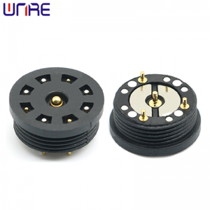Magnet Power Supply Port A13-14mm-4P Circular Threaded  Pogopin Male Female Magnetic Connector