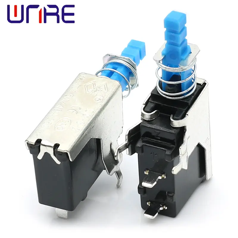 SW-3-2CJ Self-locking Power Switch Home Appliance Switch Blue Handle With Spring Button Accessories Featured Image