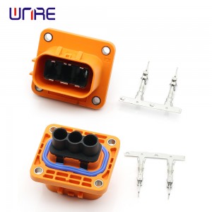 China wholesale metal pin two core insulated small current connector socket with terminal