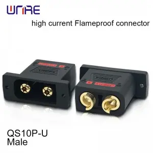 QS10P-U High current flameproof connector Male and female 210A Gold-plated Energy Storage