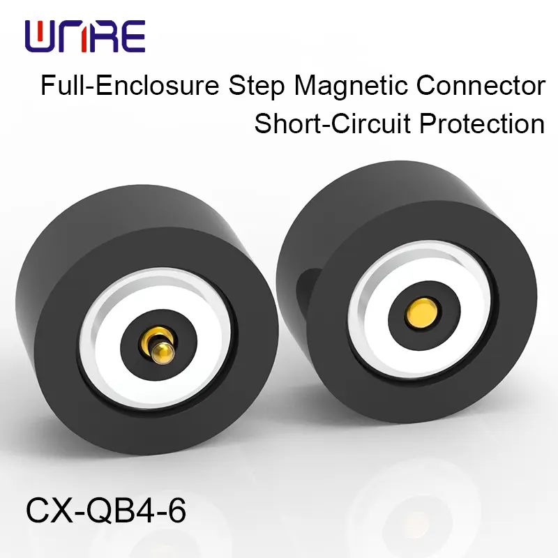 CX-QB4-20mm Full-Enclosure Step Short-Circuit Protection Magnetic Connector Customizable MaleFemale Pogopin For Drone EVCharging
