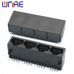 All Plastic RJ45-59-1X4 Network Socket Connector Interface Module Connector Crystal Head Socket