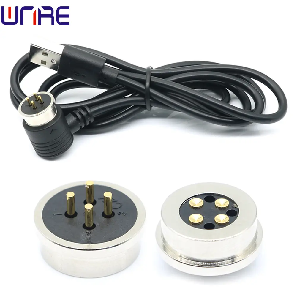 USB Male Female 4P Pogopin Magnetic Connector1