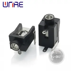 PJ-302, Black, 3-pin, Headphone socket, High quality product