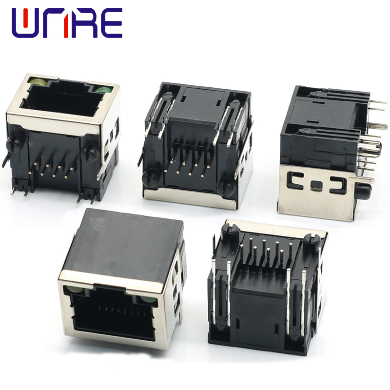 RJ45-56 Half Pack With Light New Module Single Port Female Socket Network Socket Connector Interface1