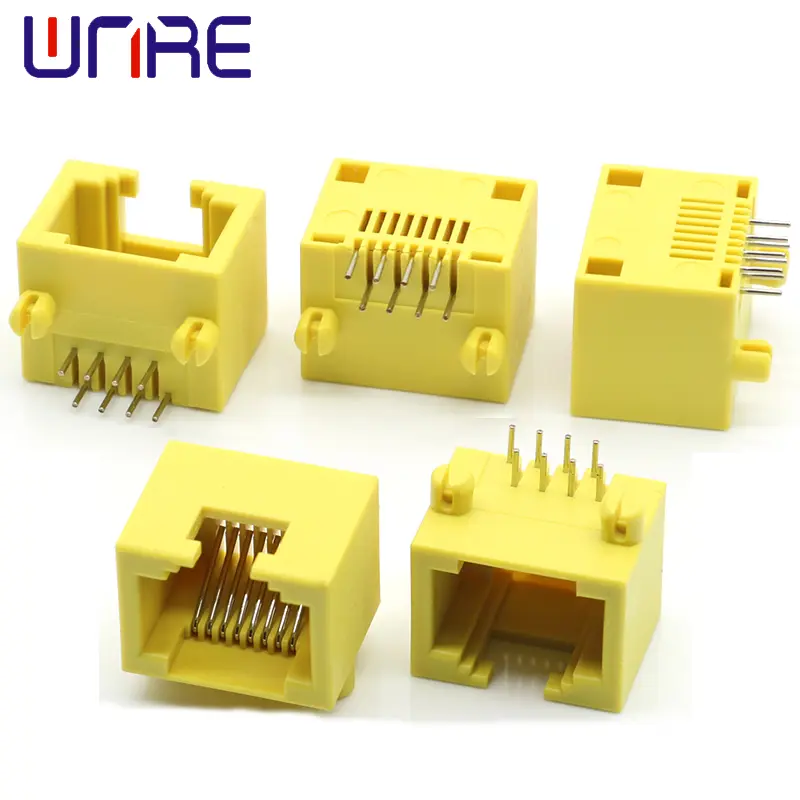 Mini RJ45 Single Port (12.16 Center Pillar) Yellow Network Socket Connector1