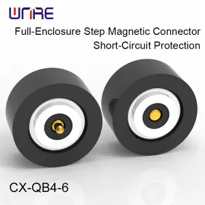CX-QB4-20mm Full-Enclosure Step Short-Circuit Protection Magnetic Connector Customizable MaleFemale Pogopin For Drone EVCharging