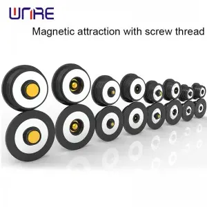 Magnetic Attraction With Screw Thread Male Female Connector PogoPin Contacts High-Power Circular Magnetic Charging