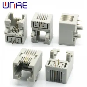 Large RJ11-6P2C Gray Unshielded Network Socket Connector Interface Telephone Socket