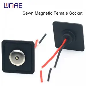Sewn Magnetic Female Socket Connector Waterproof with Pogo Pin Contacts  Adsorption-Type Charging Head