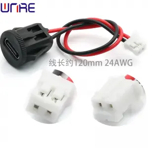 Type-c-00110 Snap Fastener 2P Electronic Device Fast Charging Data Cable Power Connection Socket