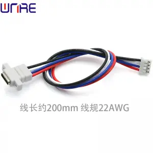 Front lock screw 4P Port TYPE-00160 Fast Charging Data Cable Female USB Power Connector
