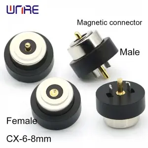 CX-6-8mm Magnetic Connector Pogopin Male Female Strong Suction Magnetic Charging for Drones/EV Charging/Industrial Robots
