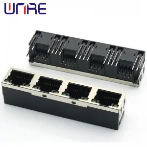 Network Socket Connector Interface RJ45-56-1X4 Half Pack With Light New Module 8P8C Crystal Socket