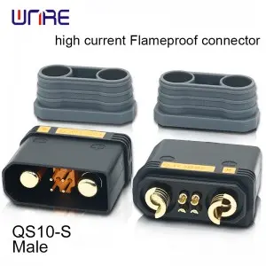 QS10-S High current flameproof connector Male and female 180A Gold-plated Energy Storage