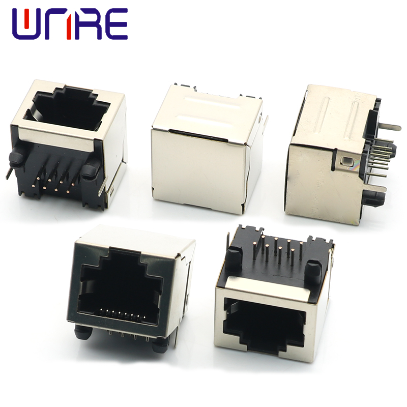 RJ45-56 With Shell Without Light 8P8C Network Socket Connector 1