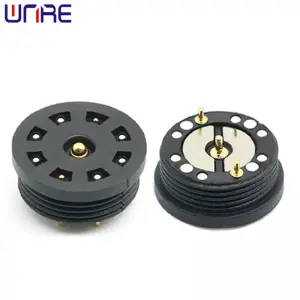 A13-14mm-3P Magnet Charging Port Threaded Pogopin Male Female Circular Magnetic Connector
