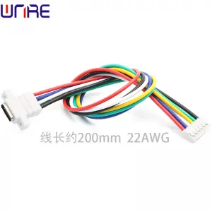 TYPE-C-00030 Front Lock Screw Waterproof Fast Charging Data Cable USB Connector Female